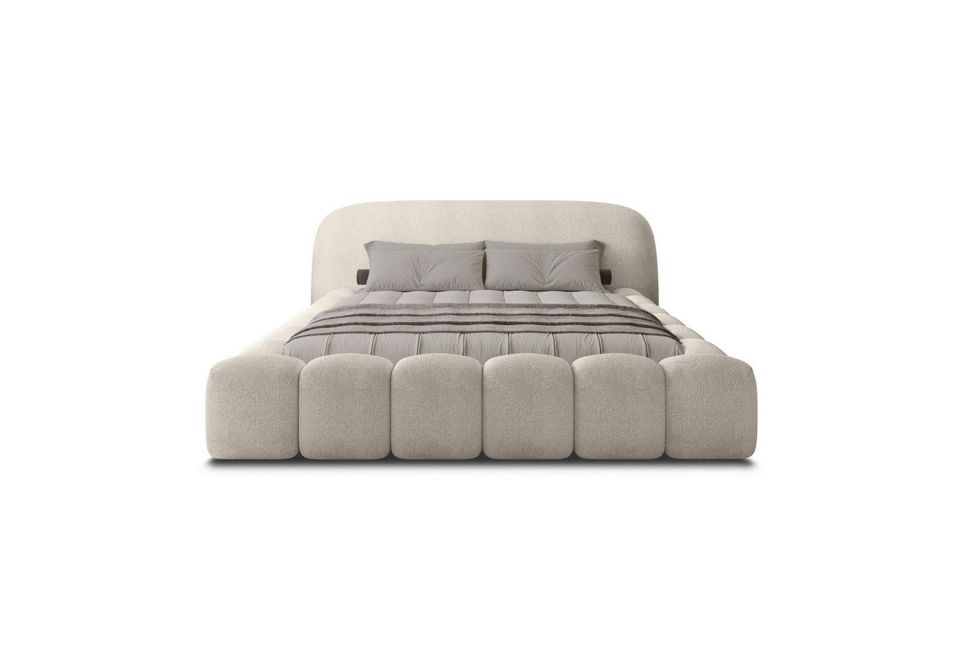thematys Polsterbett mit Bettkasten, CLOUD 140x200 160x200 180x200 200x200cm (Kopfteil in Oversize, Familienbett XXL) – Bild 3 von 5
