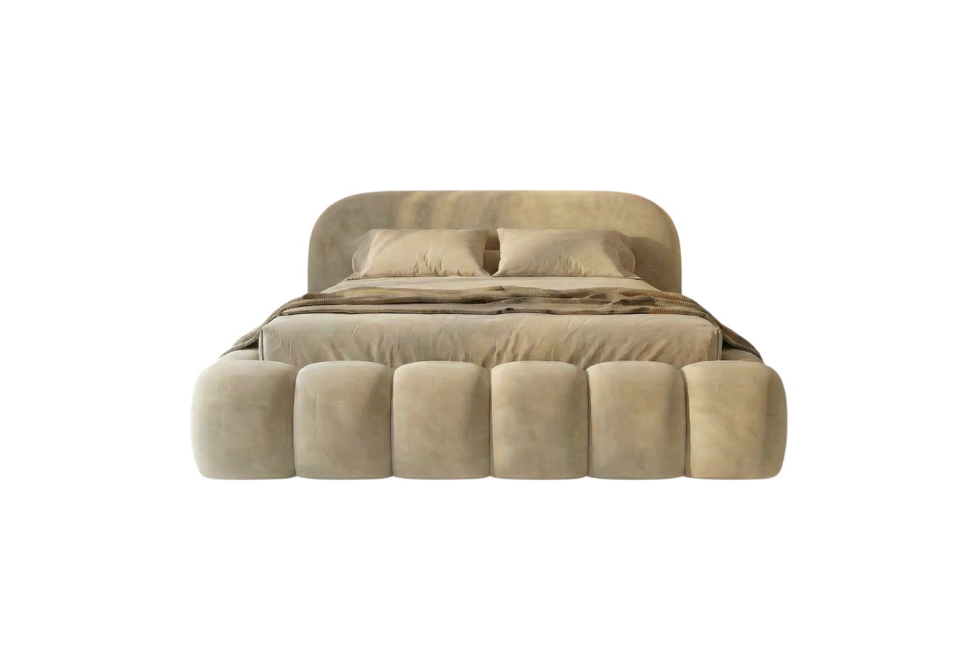 thematys Polsterbett mit Bettkasten, CLOUD 140x200 160x200 180x200 200x200cm (Kopfteil im Oversize-Look und Stauraum – weich, modern und pflegeleicht), Inklusiv – Bild 4 von 5