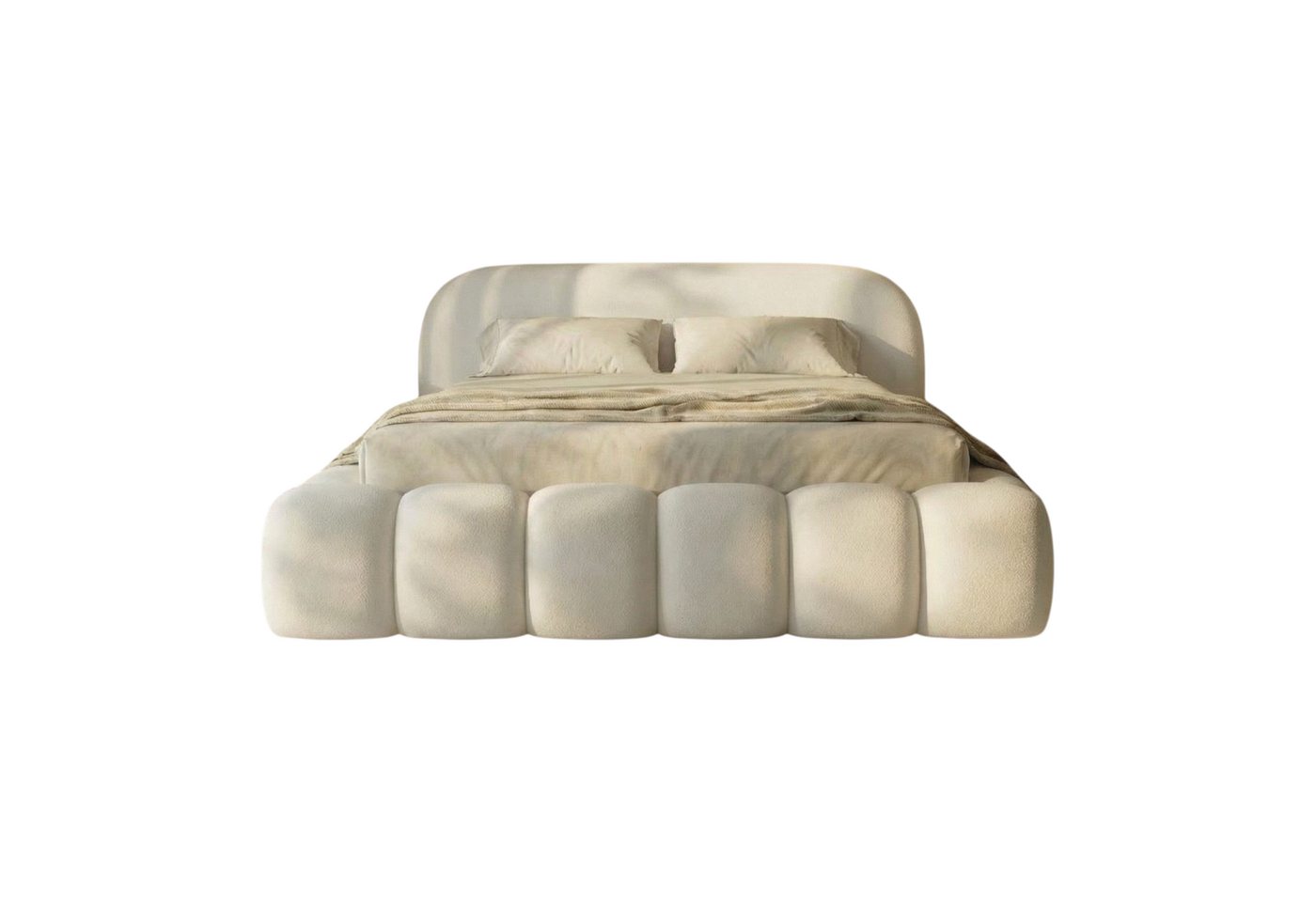 thematys Polsterbett mit Bettkasten, CLOUD 140x200 160x200 180x200 200x200cm (Kopfteil im Oversize-Look und Stauraum – weich, modern und pflegeleicht), Inklusiv – Bild 4 von 5
