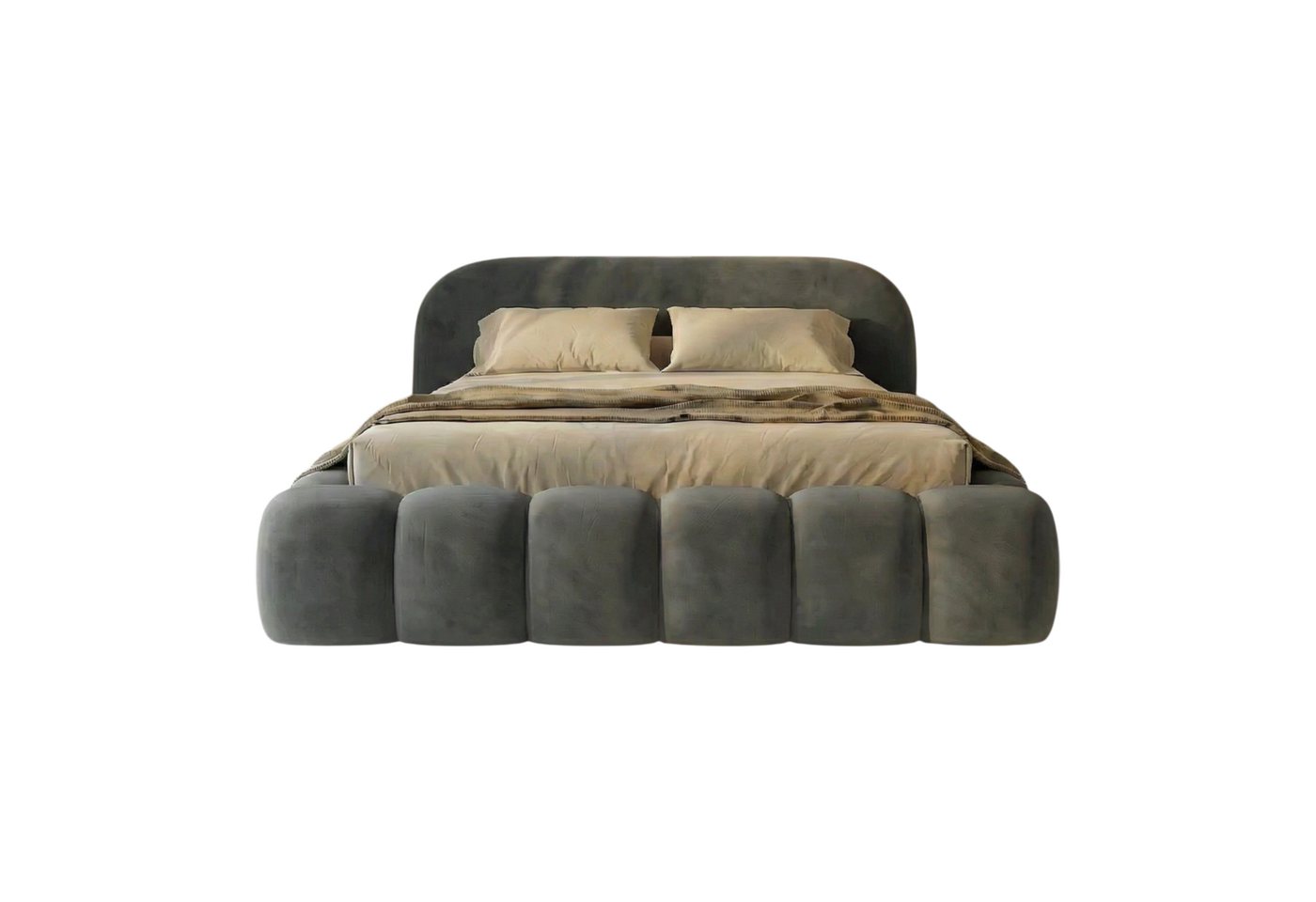thematys Polsterbett mit Bettkasten, CLOUD 140x200 160x200 180x200 200x200cm (Kopfteil im Oversize-Look und Stauraum – weich, modern und pflegeleicht), Inklusiv – Bild 4 von 5