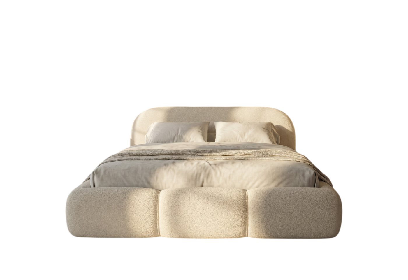 thematys Polsterbett mit Bettkasten, CLOUD 140x200 160x200 180x200 200x200cm (Kopfteil im Oversize-Look und Stauraum – weich, modern und pflegeleicht) – Bild 5 von 5