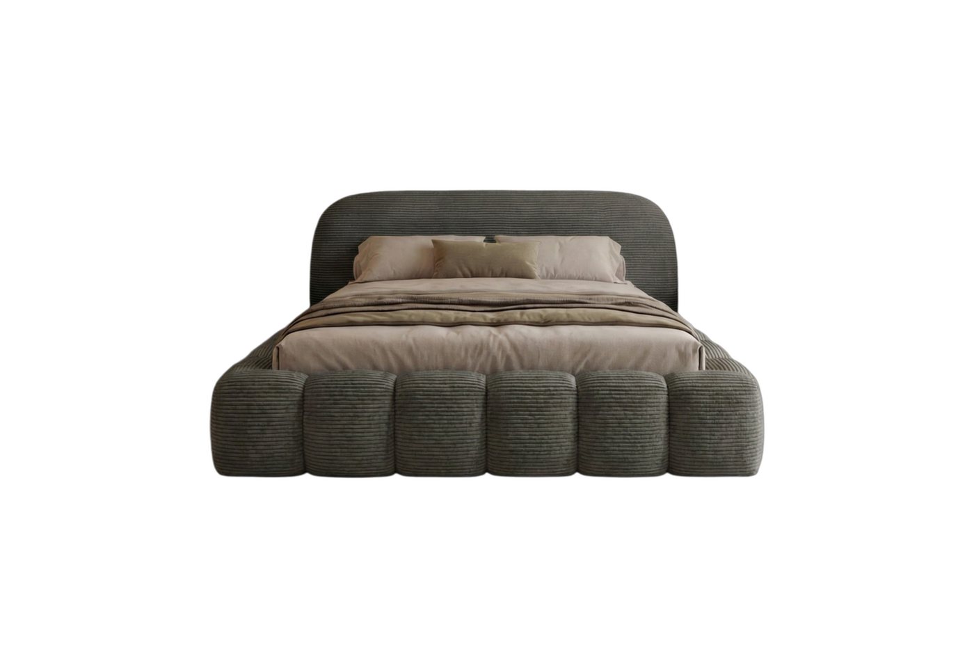 thematys Polsterbett mit Bettkasten, CLOUD 140x200 160x200 180x200 200x200cm (Kopfteil im Oversize-Look und Stauraum – weich, modern und pflegeleicht), Inklusiv – Bild 4 von 5
