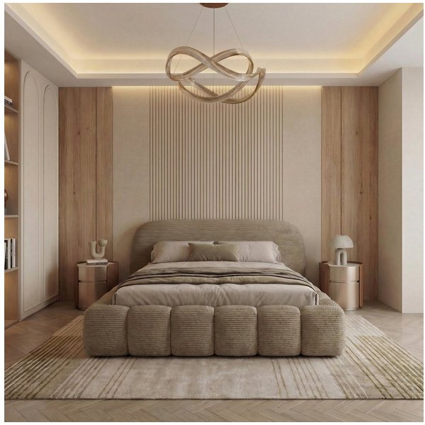 thematys Polsterbett mit Bettkasten, CLOUD 140x200 160x200 180x200 200x200cm (Kopfteil im Oversize-Look und Stauraum – weich, modern und pflegeleicht), Inklusiv
