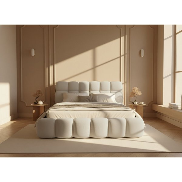thematys Polsterbett mit Bettkasten, CLOUD 140x200 160x200 180x200 200x200cm (Kopfteil im Oversize-Look und Stauraum – weich, modern und pflegeleicht), hochwert