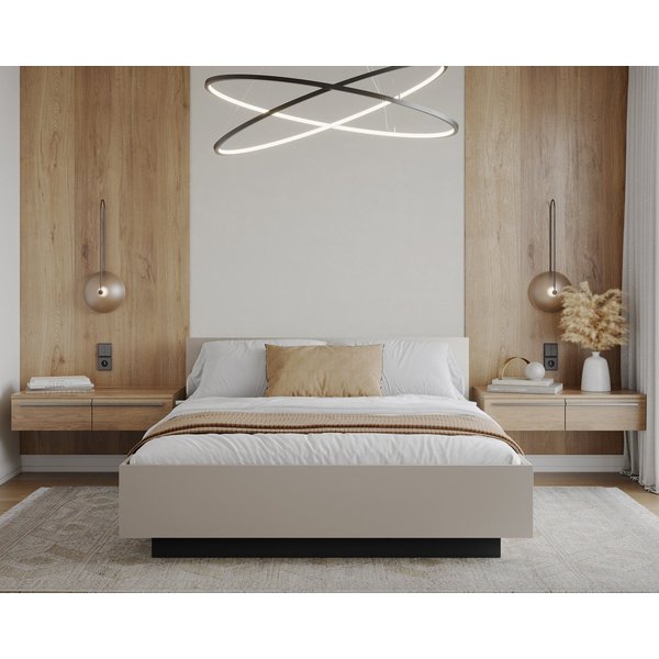 thematys Stauraumbett mit Bettkasten & Lattenrost – schwebendes Design 120x200–180x200 – (Optional mit 28 cm H3/H4 Taschenfederkern oder 23 cm Taschenfederkern-