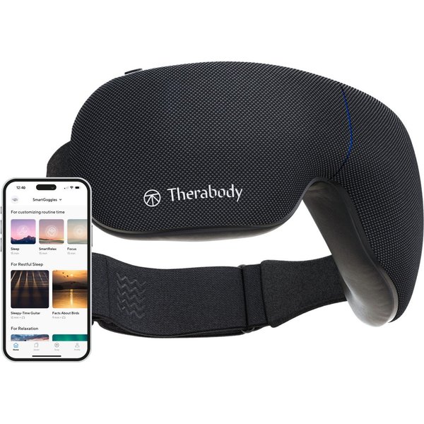 Therabody Gesichtsmassagegerät SmartGoggles 2.0 Augenmassage, Vibration, Massage, Wärme, lindert Kopfschmerzen, verbessert die Schlafqualität, App-Steuerung