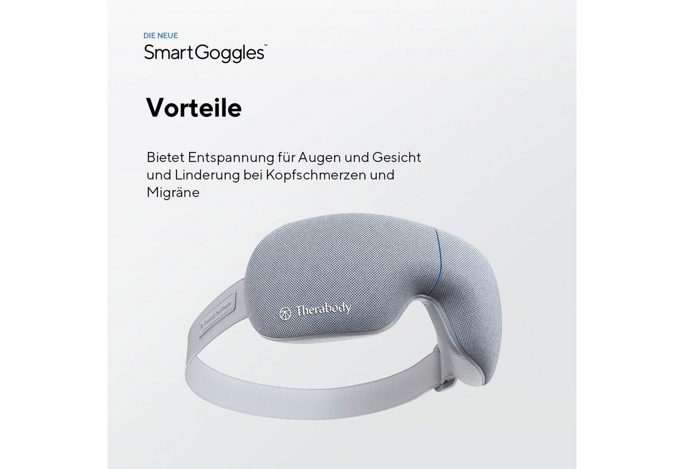 Therabody Massagegerät SmartGoggles Augenmassage, Vibration, Wärme, App-Steuerung, verbessert die Schlafqualität, lindert Kopfschmerzen & Migräne – Bild 2 von 5