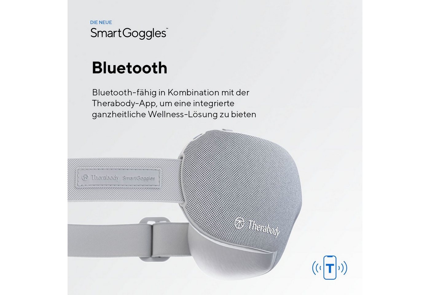 Therabody Massagegerät SmartGoggles Augenmassage, Vibration, Wärme, App-Steuerung, verbessert die Schlafqualität, lindert Kopfschmerzen & Migräne – Bild 3 von 5