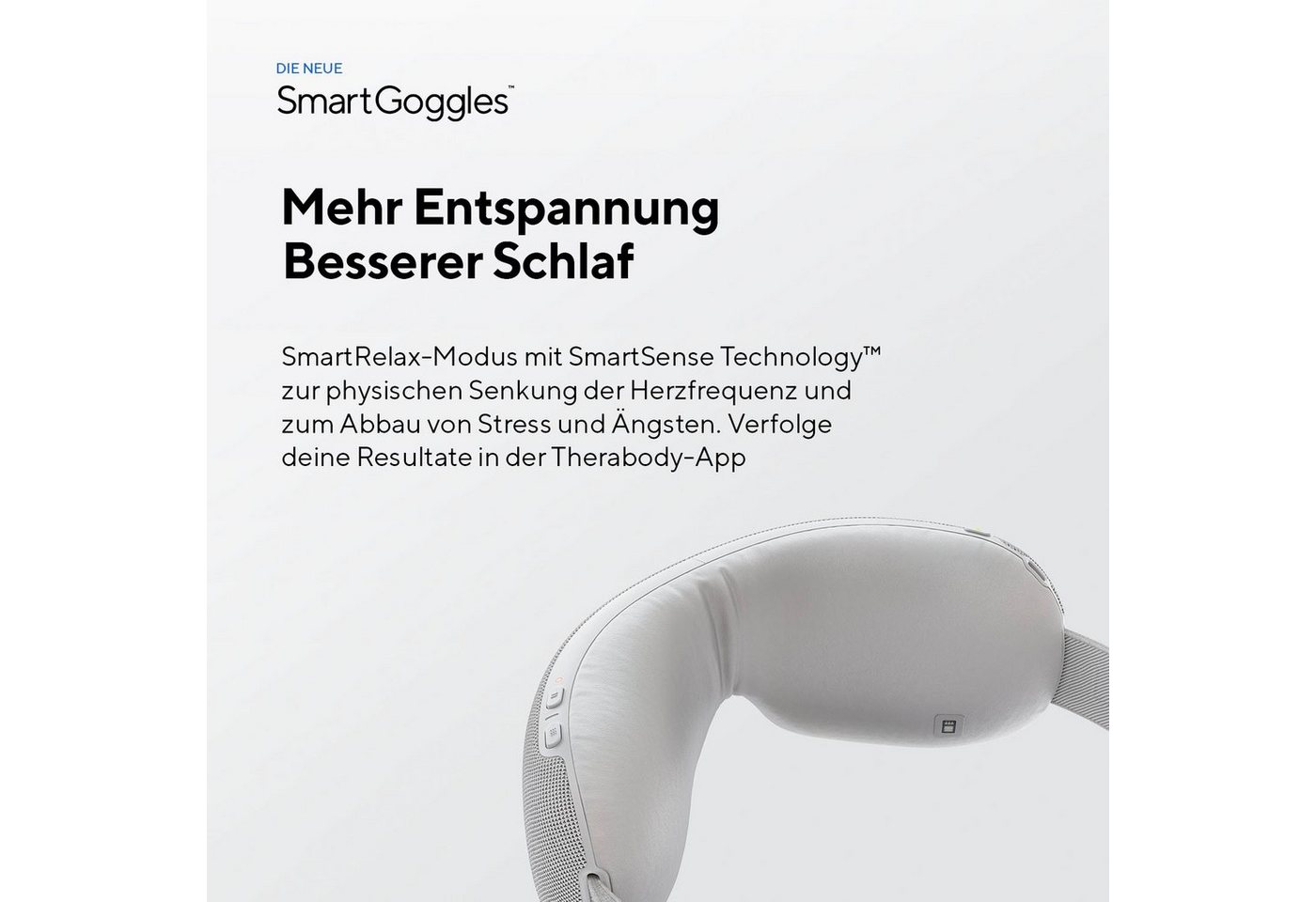 Therabody Massagegerät SmartGoggles Augenmassage, Vibration, Wärme, App-Steuerung, verbessert die Schlafqualität, lindert Kopfschmerzen & Migräne – Bild 5 von 5