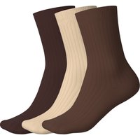 Thermo-Haussocken, 3 Paar (grau/beige/braun, 35/38)