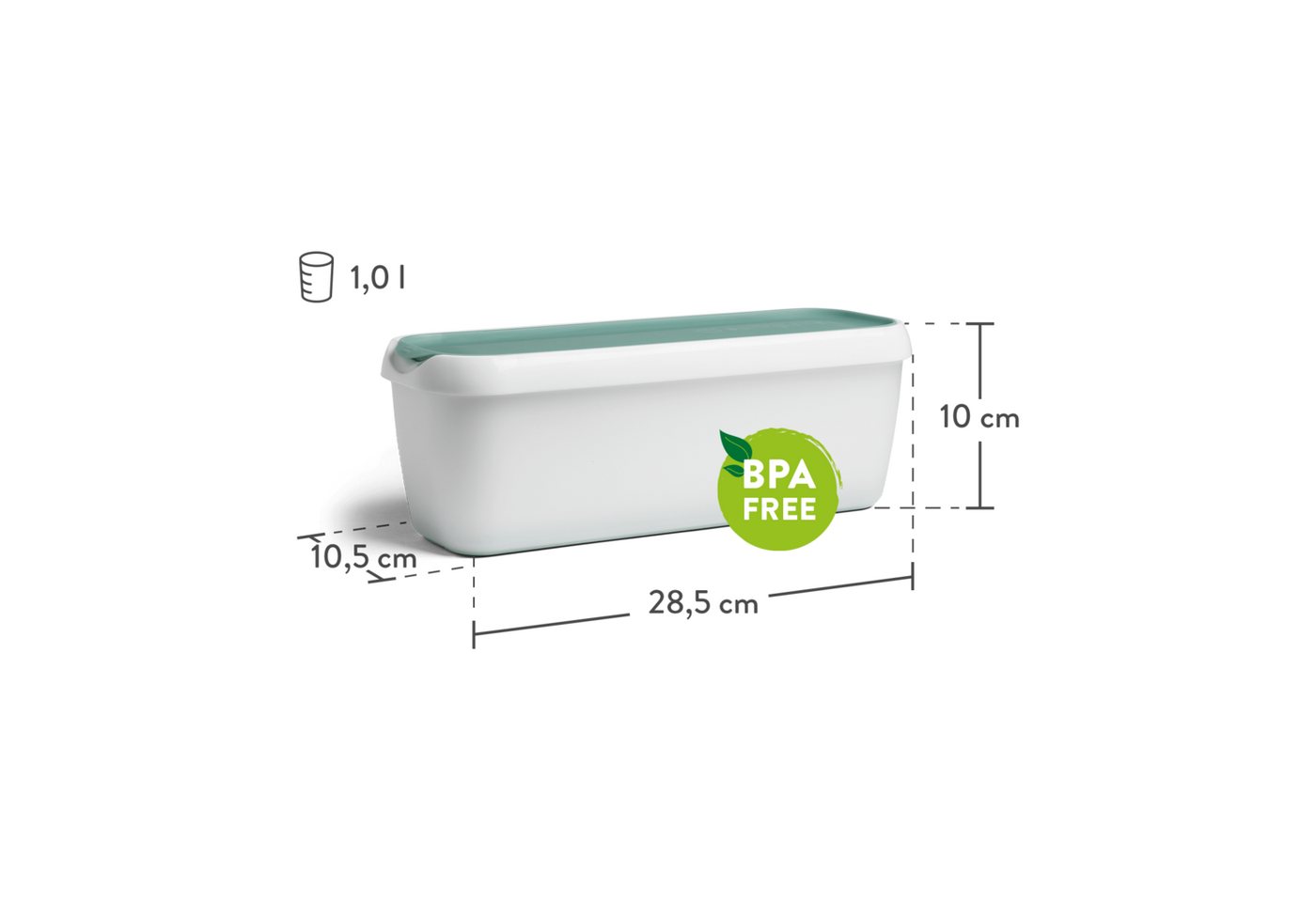 Springlane Thermobehälter SPRINGLANE 2er-Set Eisbehälter für Speiseeis 1,5 L, BPA-frei, Kunststoff, Container BPA-frei in Lebensmittelqualität – Bild 2 von 5