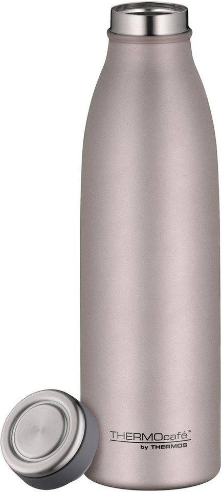 THERMOcafé Isolierflasche TC BOTTLE, aus doppelwandigem Edelstahl, spülmaschinenfest, gummierter Drehverschluss, absolut dicht bei Kohlensäure – Bild 2 von 3