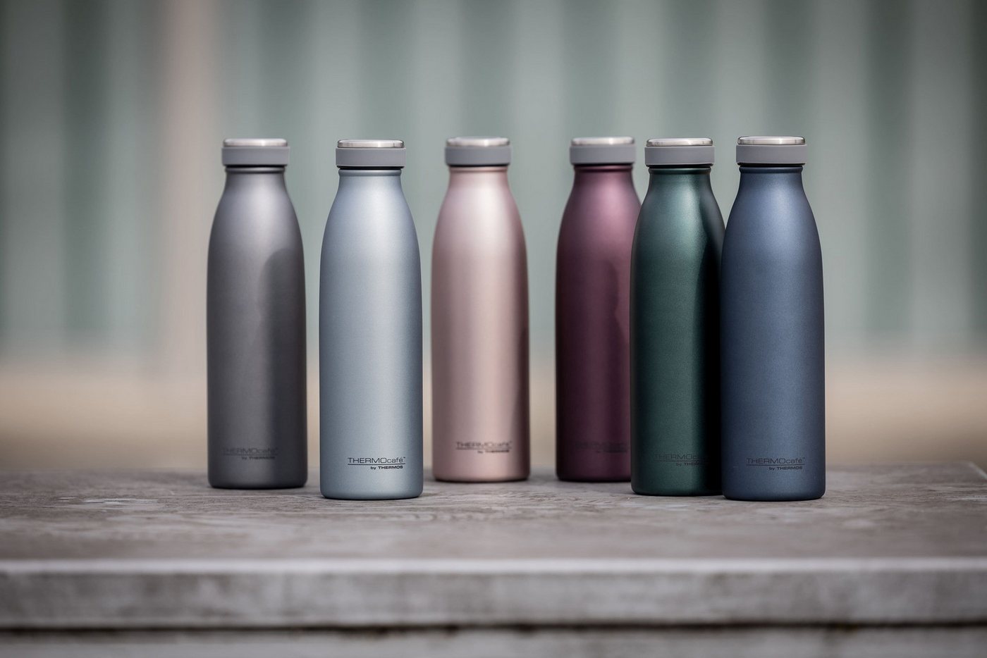 THERMOcafé Isolierflasche TC BOTTLE, aus doppelwandigem Edelstahl, spülmaschinenfest, gummierter Drehverschluss, absolut dicht bei Kohlensäure – Bild 3 von 3