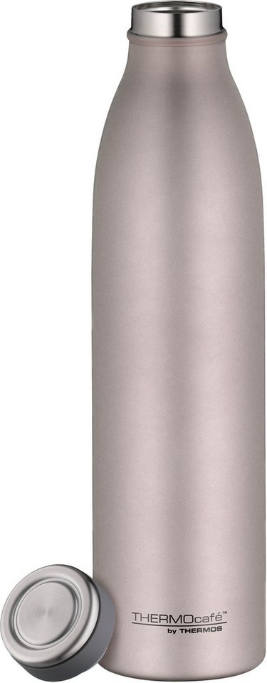 THERMOcafé Isolierflasche TC BOTTLE, aus doppelwandigem Edelstahl, spülmaschinenfest, gummierter Drehverschluss, absolut dicht bei Kohlensäure – Bild 2 von 3