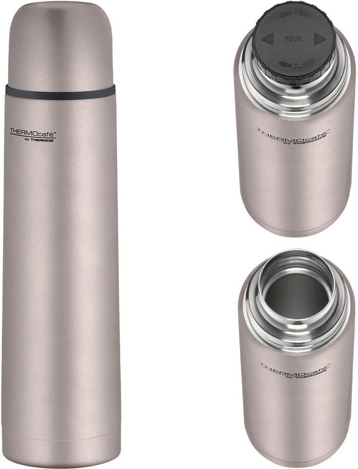 THERMOcafé Isolierflasche TC EVERYDAY, Edelstahlkörper, spülmaschinenfest, mit Twist & Pour Lid und Trinkbecher (nicht isoliert) – Bild 2 von 2