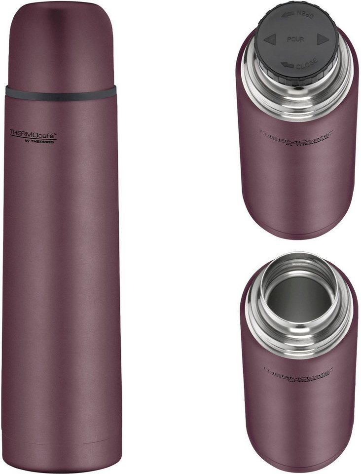 THERMOcafé Isolierflasche TC EVERYDAY, Edelstahlkörper, spülmaschinenfest, mit Twist & Pour Lid und Trinkbecher (nicht isoliert) – Bild 2 von 2