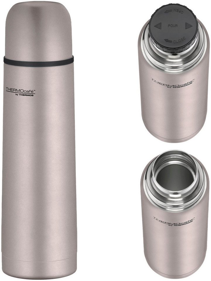 THERMOcafé Isolierflasche TC EVERYDAY, Edelstahlkörper, spülmaschinenfest, mit Twist & Pour Lid und Trinkbecher (nicht isoliert) – Bild 2 von 2