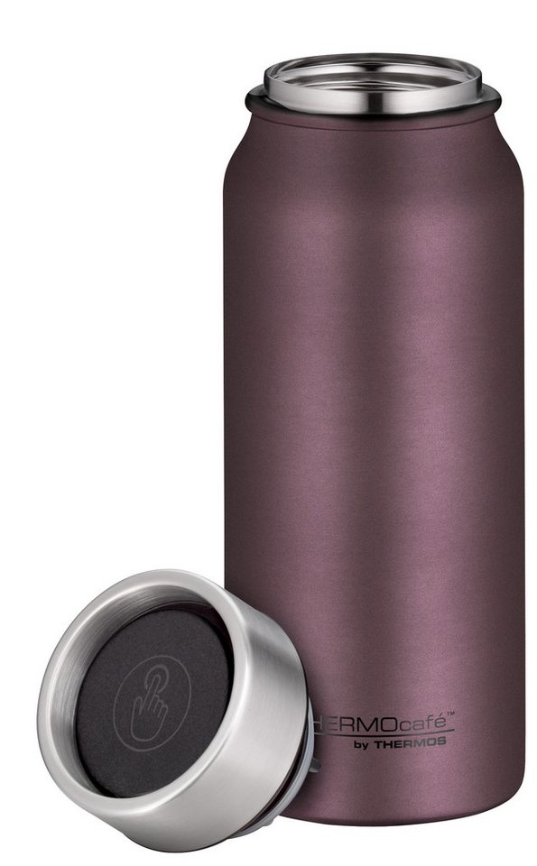 THERMOcafé Thermobecher TC DRINKING MUG, absolut dicht, spülmaschinenfest, 1-tlg., Edelstahl, Kunststoff, Silikon, 0,5l, 9h heiß & 20h kalt, zerlegbares Push Bu – Bild 2 von 5