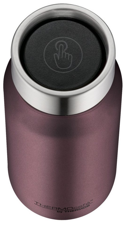 THERMOcafé Thermobecher TC DRINKING MUG, absolut dicht, spülmaschinenfest, 1-tlg., Edelstahl, Kunststoff, Silikon, 0,5l, 9h heiß & 20h kalt, zerlegbares Push Bu – Bild 4 von 5