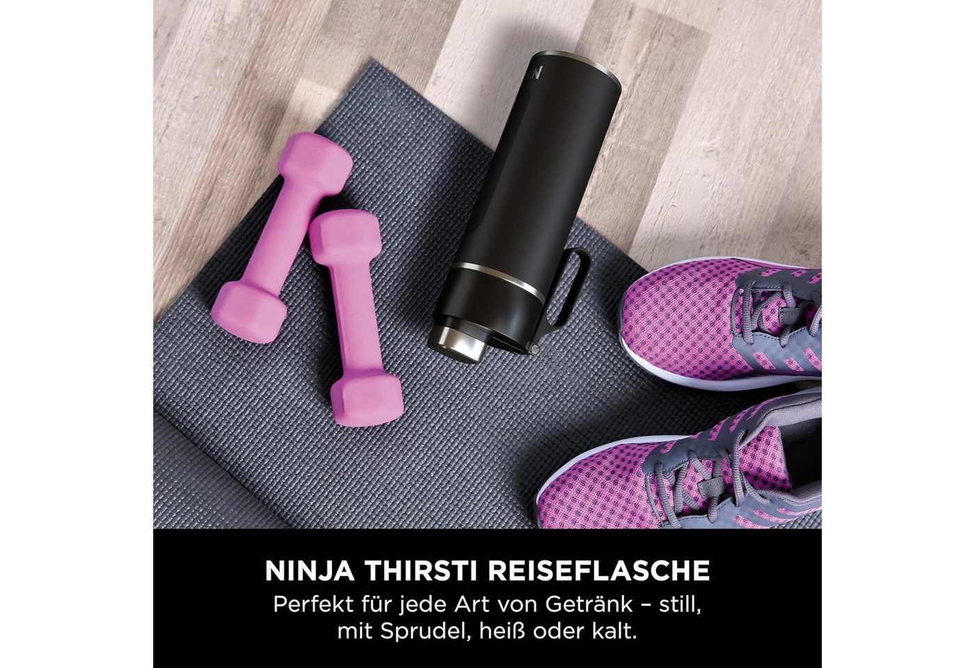 NINJA Thermoflasche Ninja Thirsti Trinkflasche, 700 ml, dreifach isolierter Travel Mug – Bild 5 von 5