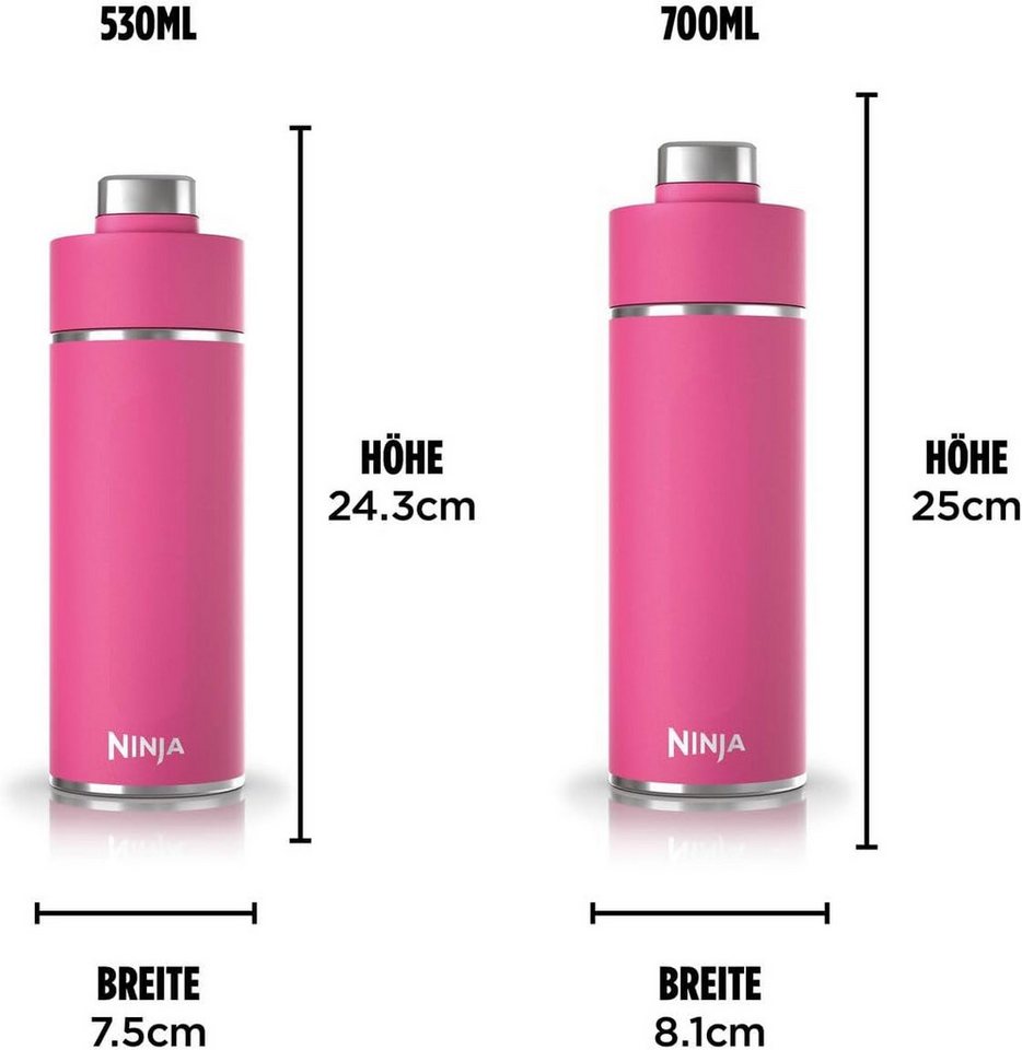 NINJA Thermoflasche Ninja Thirsti Trinkflasche, 700 ml, dreifach isolierter Travel Mug – Bild 3 von 5