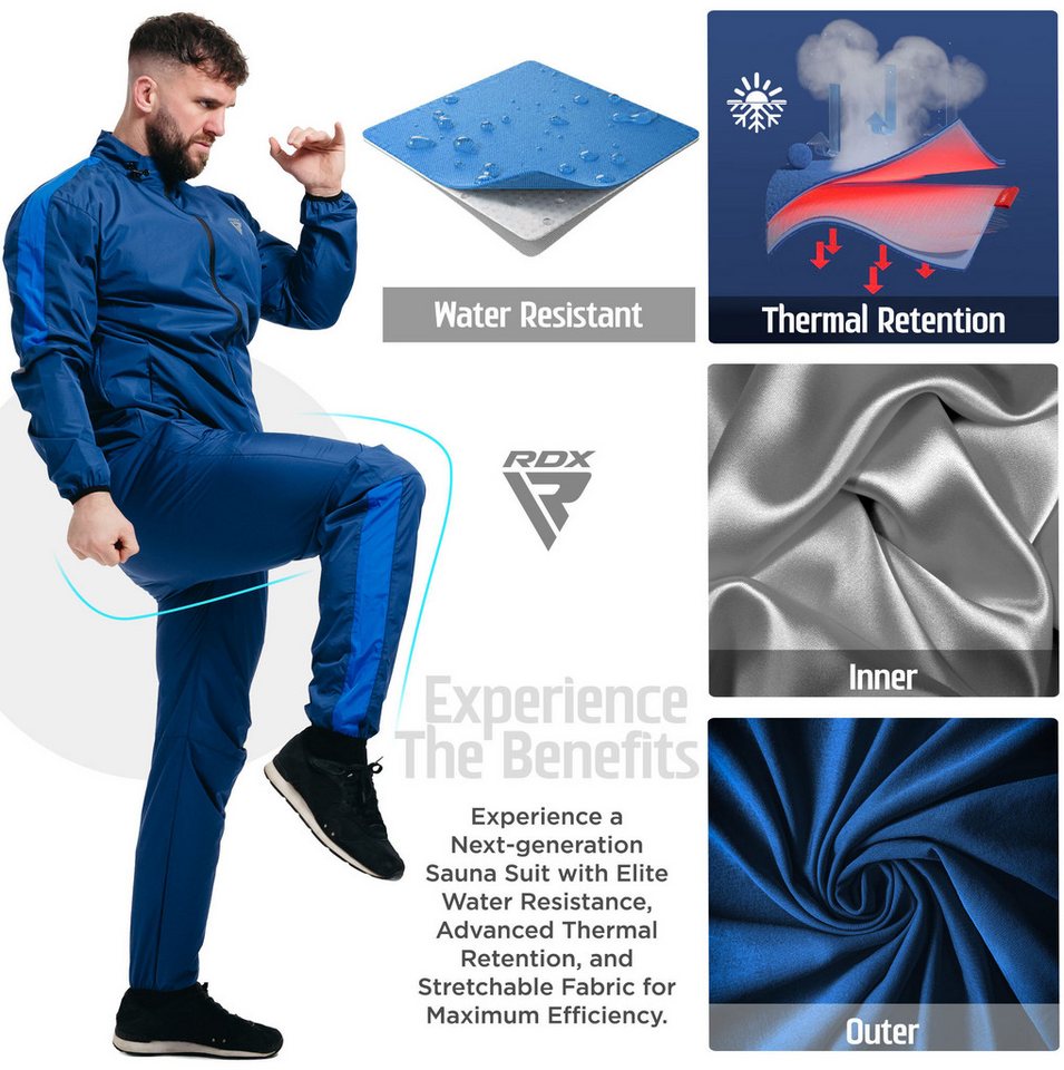 RDX Thermohemd RDX Sweat Suit for Weight Loss,Sauna suit Thermal Fitness Men Women – Bild 3 von 5