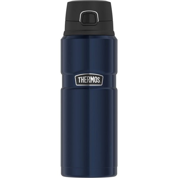 THERMOS Isolierflasche STAINLESS KING BOTTLE, doppelwandiger Edelstahl, 0,7l, 15h heiß & 24h kalt, Safe Flow Lid mit Push Button