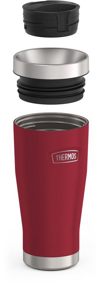 THERMOS Thermobecher ICON MUG, rutschfester Boden, 360° Trinkfunktion, spülmaschinenfest, 1-tlg., Edelstahl, Kunststoff, Silikon, 0,47l, 7h heiß & 22h kalt, abs – Bild 2 von 4