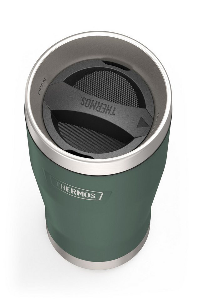 THERMOS Thermobecher ICON MUG, rutschfester Boden, 360° Trinkfunktion, spülmaschinenfest, 1-tlg., Edelstahl, Kunststoff, Silikon, 0,47l, 7h heiß & 22h kalt, abs – Bild 3 von 5
