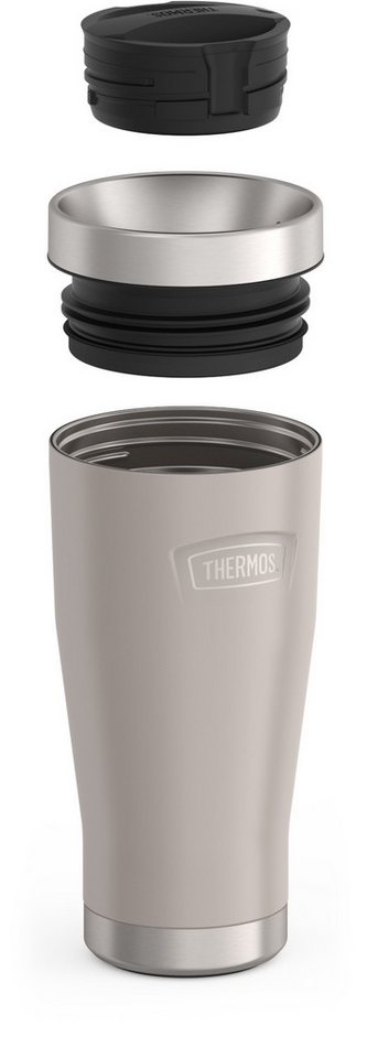THERMOS Thermobecher ICON MUG, rutschfester Boden, 360° Trinkfunktion, spülmaschinenfest, 1-tlg., Edelstahl, Kunststoff, Silikon, 0,47l, 7h heiß & 22h kalt, abs – Bild 2 von 5