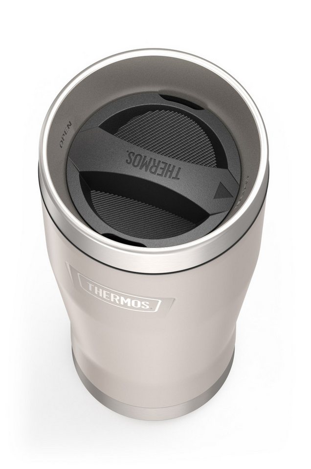 THERMOS Thermobecher ICON MUG, rutschfester Boden, 360° Trinkfunktion, spülmaschinenfest, 1-tlg., Edelstahl, Kunststoff, Silikon, 0,47l, 7h heiß & 22h kalt, abs – Bild 3 von 5