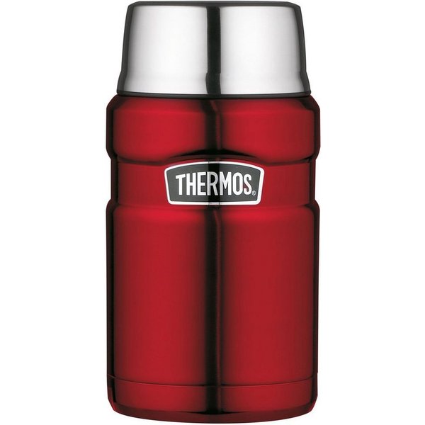 THERMOS Thermobehälter STAINLESS KING, Thermobehälter für Essen, spülmaschinenfest, Edelstahl, Kunststoff, Silikon, (1-tlg), 0,71l, 14h heiß & 24h kalt, dichter