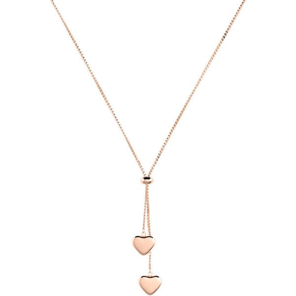 THIORA Edelstahlkette Bora Hearts (Einzel, Einzelartikel), wasserfest, nickelfrei, hypoallergen, verstellbar, Y-Kette, Boxkette