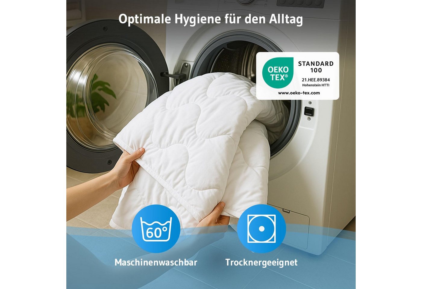 Third of Life Microfaserbettdecke DORMUS, Qualität aus Europa, Füllung: Microfaser, Bezug: Microfaser, Atmungsaktiv, Hypoallergen, Made in Europe – Bild 5 von 5