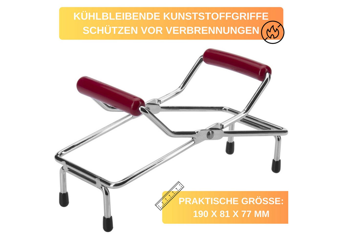 Thiru Einmachglas Glasheber, verchromt für unterschiedliche Glasformen und -größen, verchromt – Bild 3 von 5