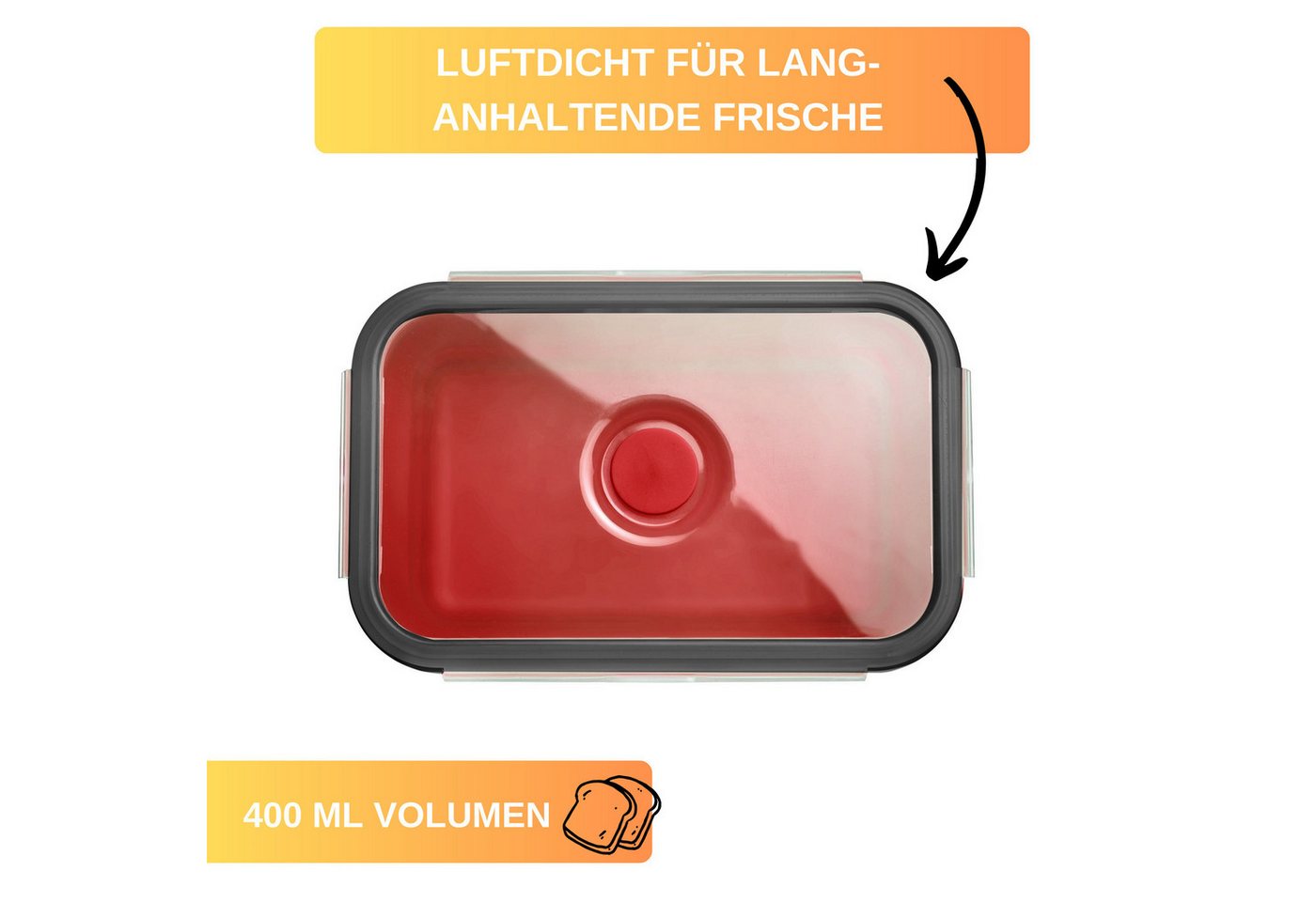 Thiru Frischhaltedose faltbar, eckig, mikrowellengeeignet, tiefkühlgeeignet, (1-tlg) – Bild 3 von 5