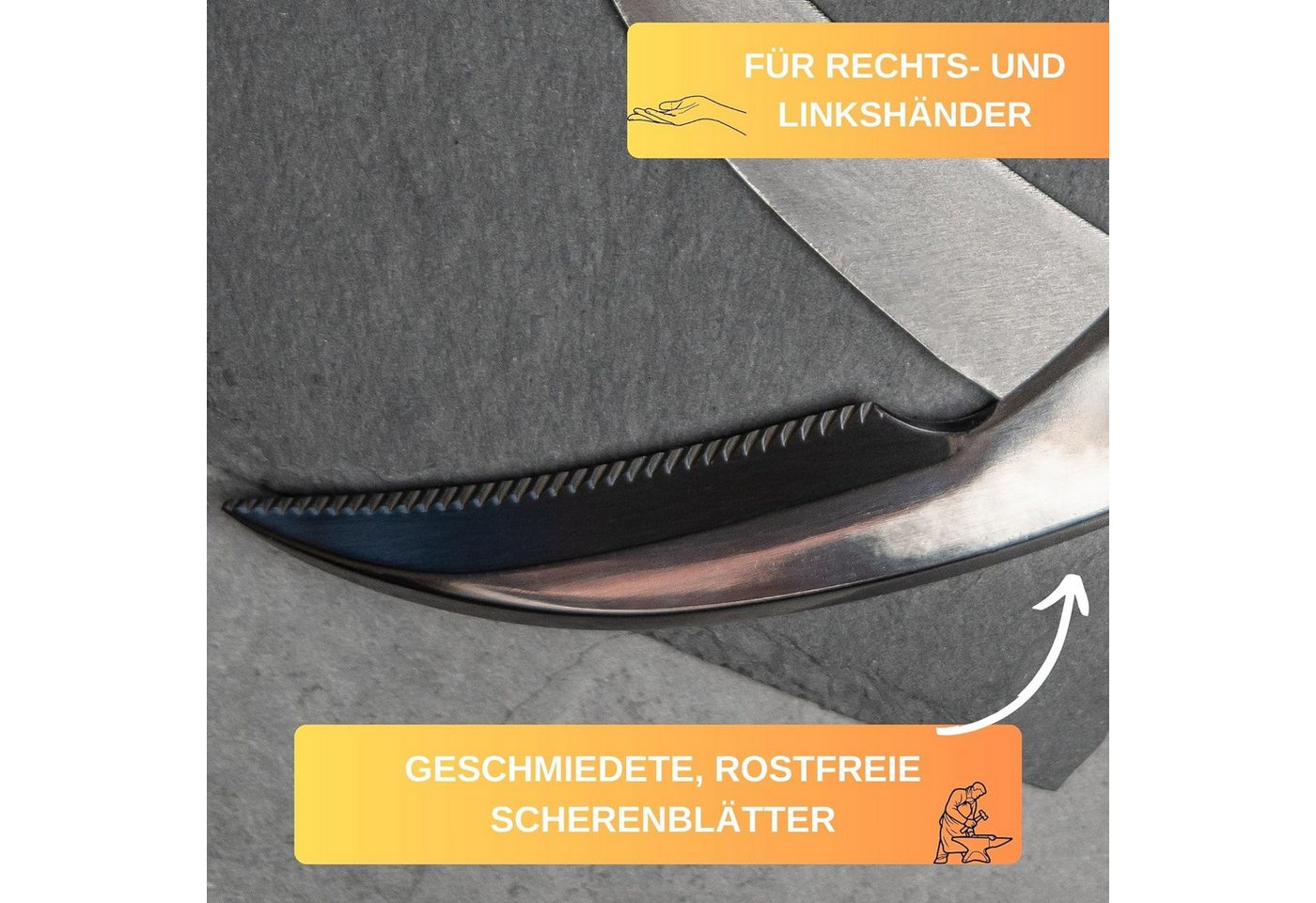Thiru Geflügelschere Premium Küchenschere mit Federmechanismus für Rechts- und Linkshänder, (1-tlg), Federmechanismus, für Rechts- & Linkshänder, Aufbewahrungsh – Bild 3 von 5