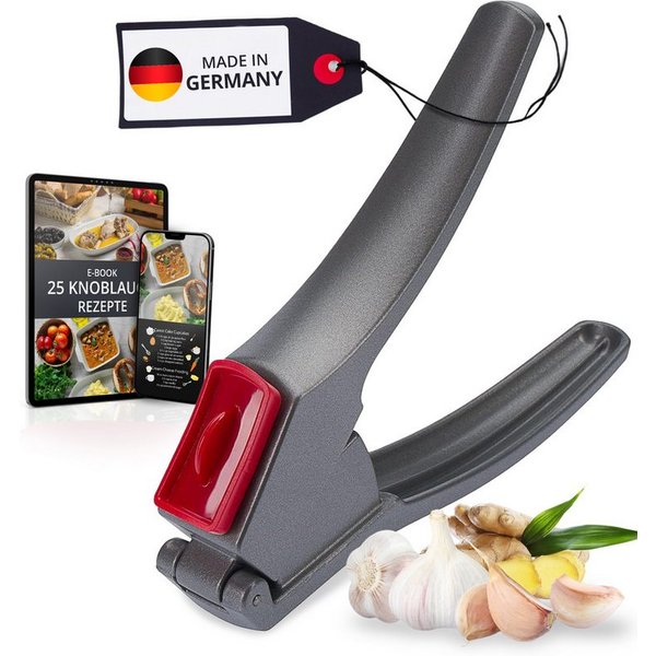 Thiru Knoblauchpresse Ideal für Ingwer, Zwiebeln & Kapern - Kein Schälen notwendig