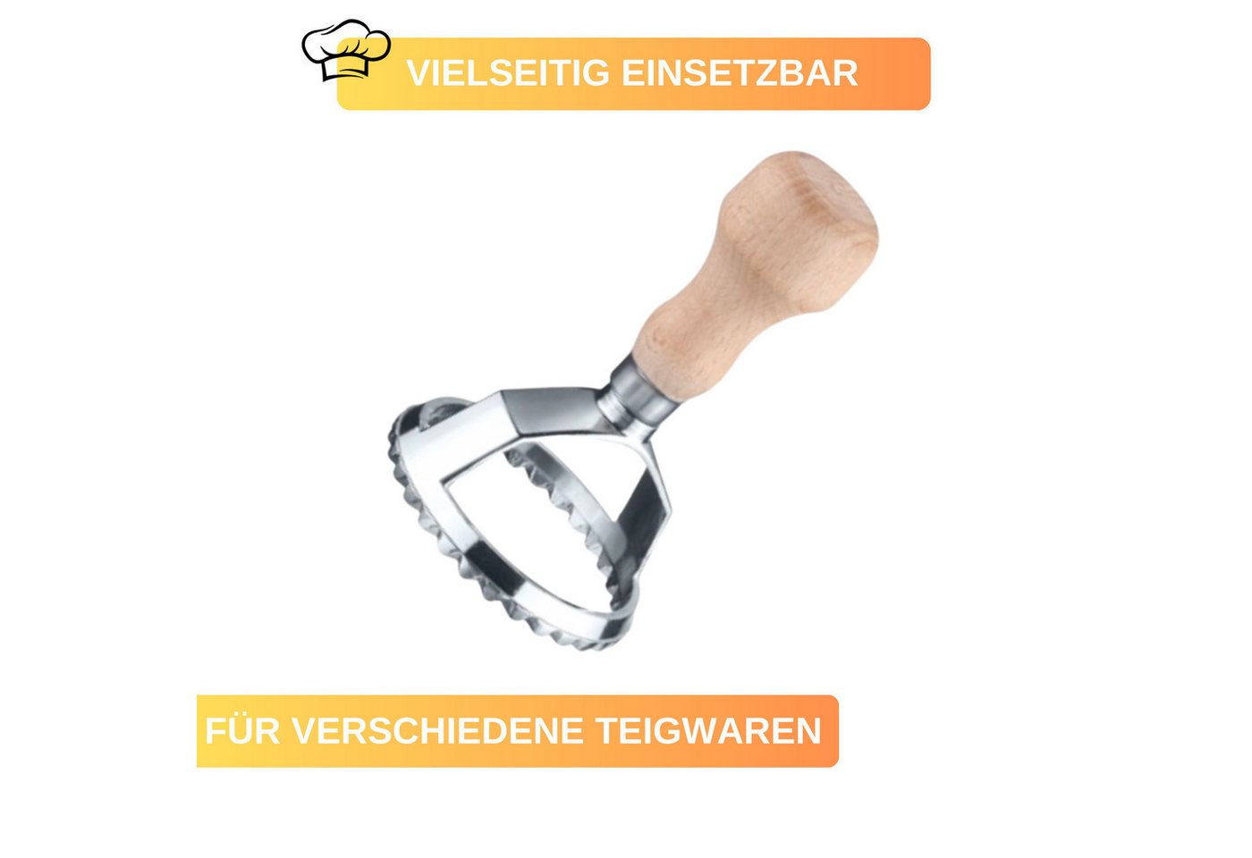 Thiru Ravioliform - Ravioli-Ausstecher - verschiedene Formen - Teigrad – Bild 3 von 5
