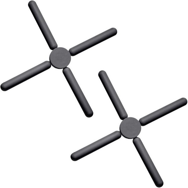 Thiru Topfuntersetzer faltbar, Ø 22 cm, hitzebeständig bis 200 °C, Zubehör für Töpfe und Pfannen bis Ø 22 cm, 2-tlg., zusammenklappbar, hitzebeständig bis zu 20