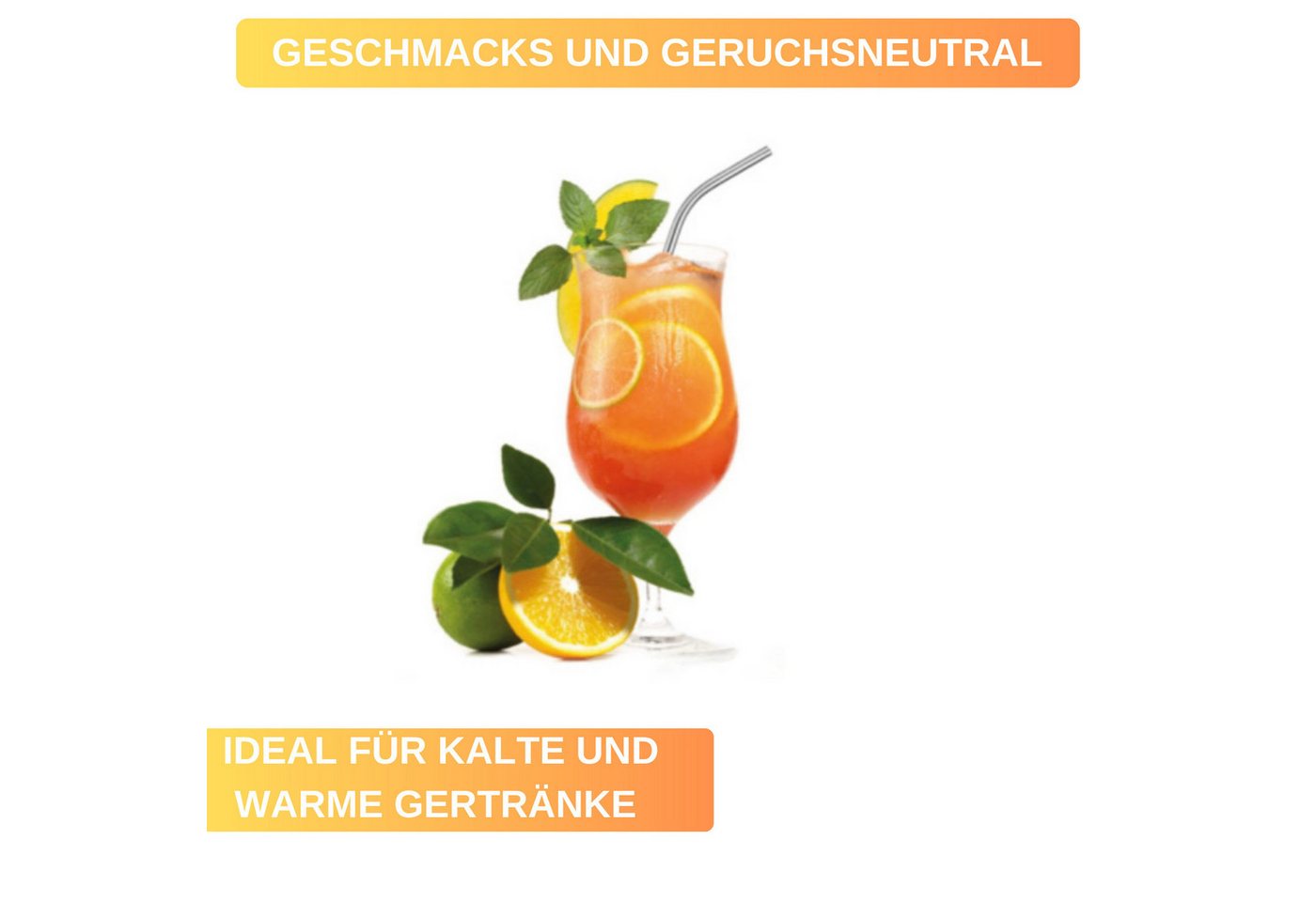 Thiru Trinkhalme - wiederverwendbar & umweltfreundlich - Reinigungsbürste inkl. (Sets), (6-tlg) – Bild 4 von 5