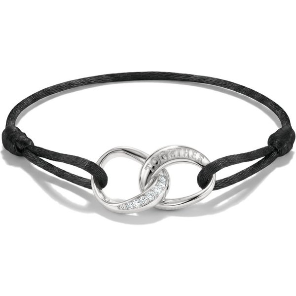 THOMAS SABO Armband Together Textilarmband, mit Zirkonia (synth)