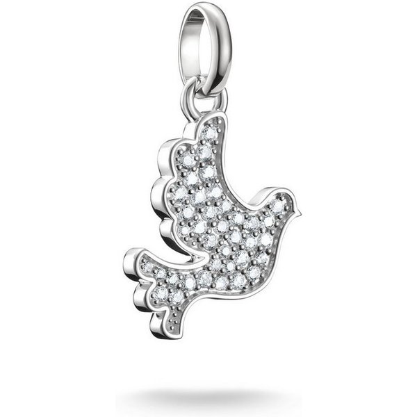 THOMAS SABO Charm-Einhänger Charm Friedenstaube - Connect, mit Zirkonia (synth)