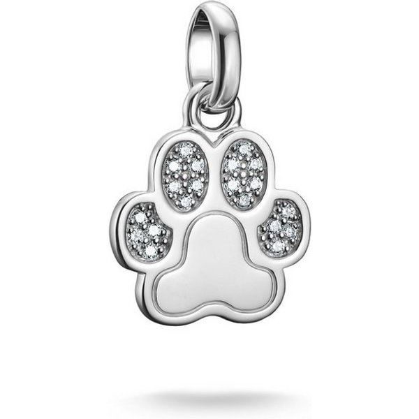 THOMAS SABO Charm-Einhänger Charm Pfoten-Design - Connect, mit Zirkonia (synth)