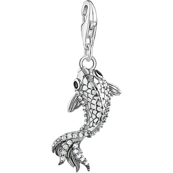 THOMAS SABO Charm-Einhänger Koi mit Zirkoniasteinen, mit Zirkonia (synth)