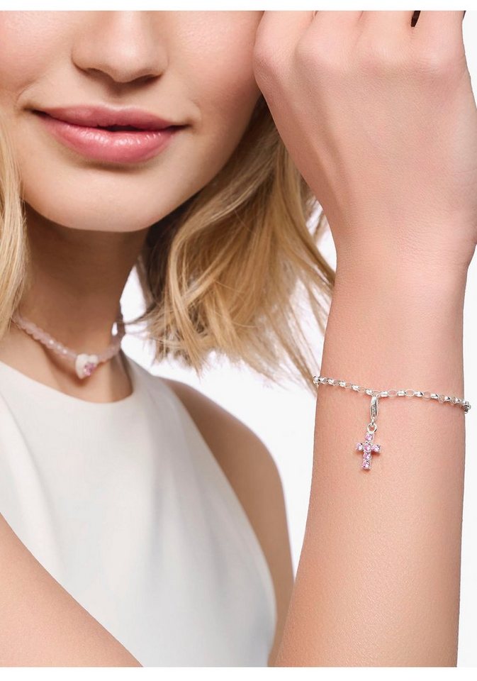 THOMAS SABO Charm-Einhänger Kreuz Silber, mit Zirkonia (synth) – Bild 2 von 2