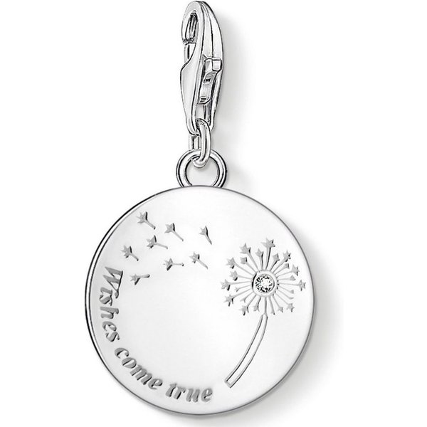 THOMAS SABO Charm-Einhänger Pusteblume WISHES COME TRUE, mit Zirkonia (synth)