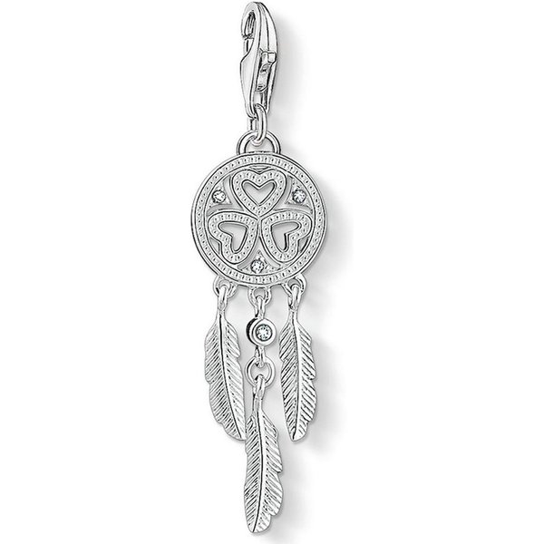 THOMAS SABO Charm-Einhänger Traumfänger Herzen, mit Zirkonia