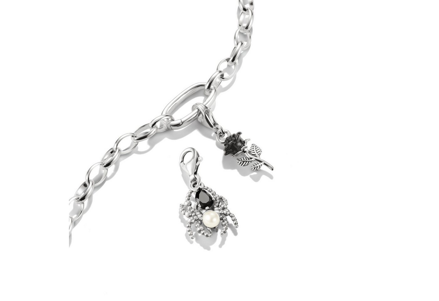 THOMAS SABO Charm-Einhänger True Romance Spinnen-Optik Charm - Original, mit Zirkonia (synth) und Süßwasserzuchtperle – Bild 2 von 3