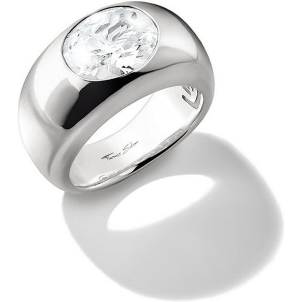THOMAS SABO Fingerring Bold Elegance Ring mit Center-Stein, mit Zirkonia (synth)